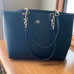Coach Pebble AVA Chain Tote Shoulder Bag F22211